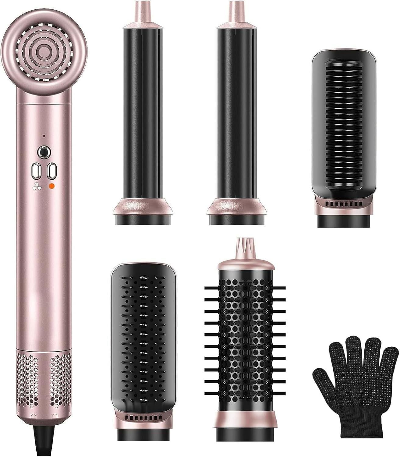 New Air Styler Hair Dryer Brush - 6 in 1 Hair Styler Ionic Auto Wrap Hot Air Curler Blow Dryer Brush, 38m/s High Speed Blowout Airflow Hair Dryer Multi Styler Fast Drying Styling for Curly/Straight H