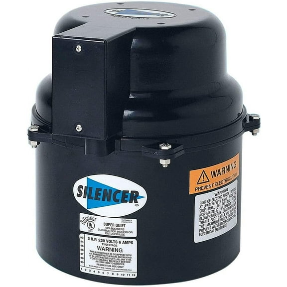 Air Supply 6316220F 1.5 HP 240V Silencer Blower