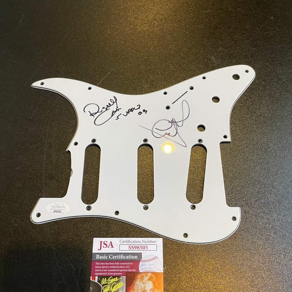 Air Supply Band Signed Autographed Guitar Pickguard JSA COA