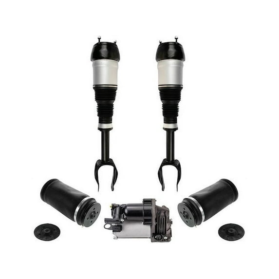 Air Suspension Compressor Strut Spring Kit 5 Piece - Compatible with 2017 - 2019 Mercedes-Benz GLS550 2018