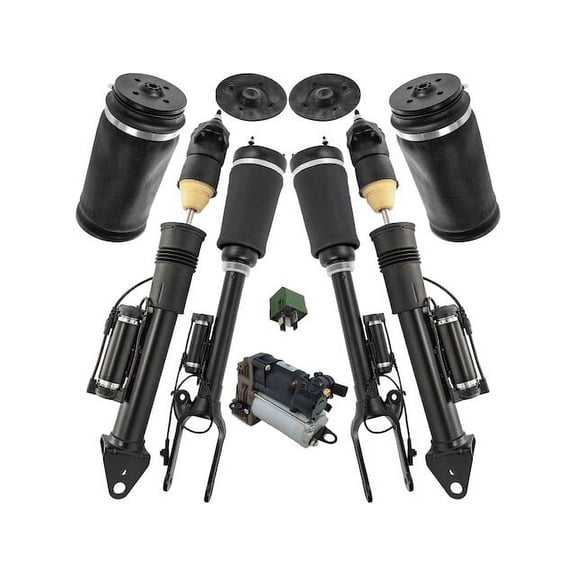 Air Suspension Compressor Strut Spring Kit 8 Piece - Compatible with 2010 - 2012 Mercedes-Benz GL350 2011