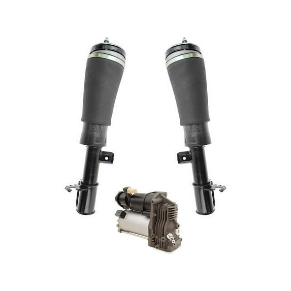 Air Suspension Compressor and Strut Kit 3 Piece - Compatible with 2006 - 2012 Land Rover Range Rover 2007 2008 2009 2010 2011