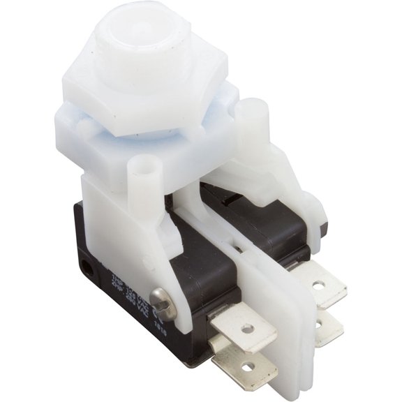 Air Switch, PresAir, DPDT, 9/16" Center Spout, 25A, Latching