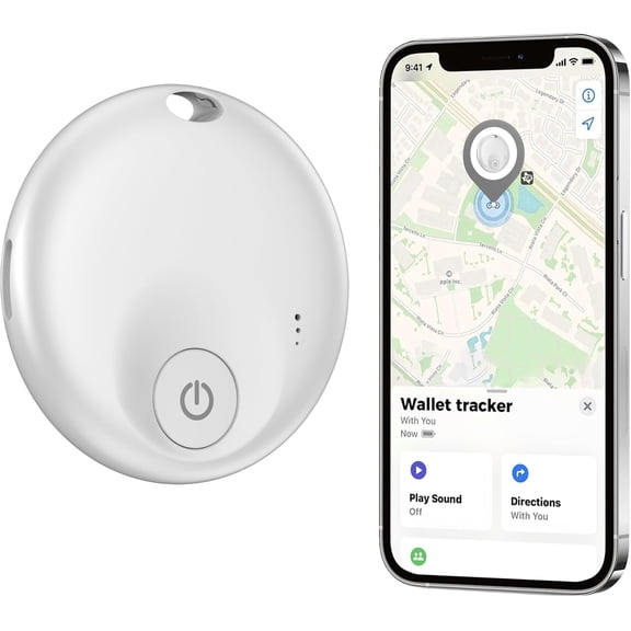 Air Tag, Bluetooth5.3 , Item Finder Work with Find My, Trakcer Tag Locator for , Luggage, Backpack, Suitcase, 120dB Sound(White)