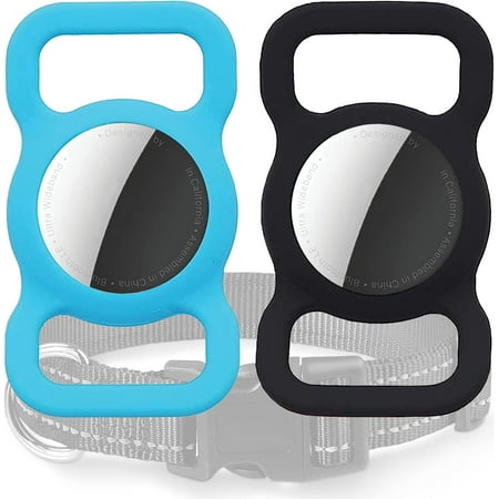 Air Tag Dog Collar Holder [2 Pack] + 1 Large Dog Collar | Dog GPS Tracker Securely Fit Inside AlphaTailSupplies' Holders | Dog AirTag Holder May Also be Used with Backpacks & Purses