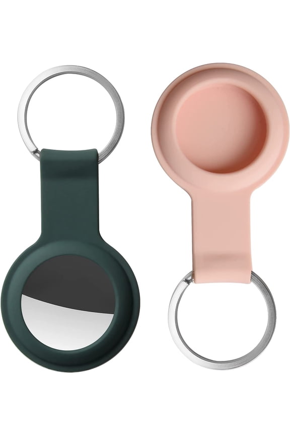Air Tag Keychain Airtags Holder Silicone Airtag Loop Protective Airtag Cover for Apple Air Tag Finder Location Holder Tracker 2 Pack Airtag Key Ring