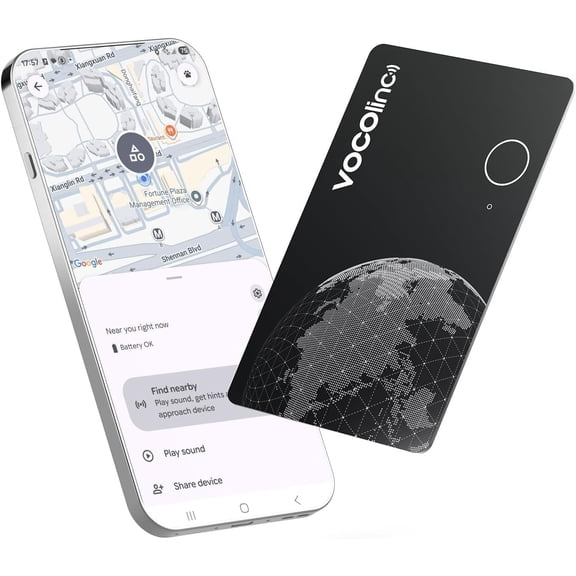 Air Tag Smart Card for Android & iOS, New Dual System Rechargeable Wallet Tracker Work with Google Find Hub or Apple Find My APP, Item Finder Locator for Luggage, Suitcase. Slim 1.6mm, 1 Pack