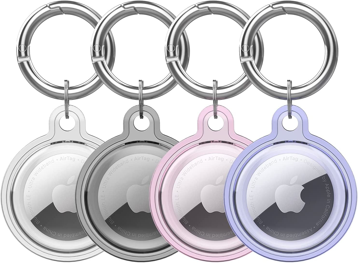 2 Pack ） AirTag Case for Apple AirTags, AirTag Keychain, with Anti-Lost Key  Ring,Airtag Cases for Dog,Keys,Backpacks - AliExpress