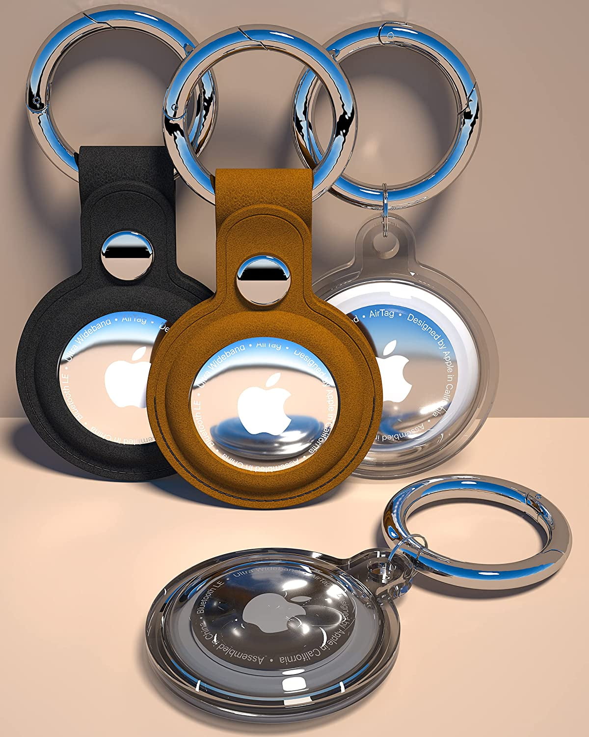 Air Tags4 Pack for Luggage,Waterproof Airtag Holder Keychain