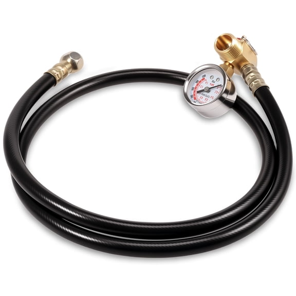 Air Tank Valve Kit Including Valve Pressure Gauge and Hose Portable Air Tank Repair Kit Safe Convenient Air Tank Replacement Valve Kit for Portable Air Tank