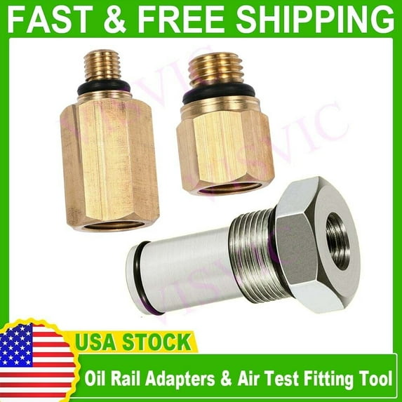 Air Test Fitting Tool & Oil Rail Adapter Leak Test Set for Ford 6.0L Powerstroke