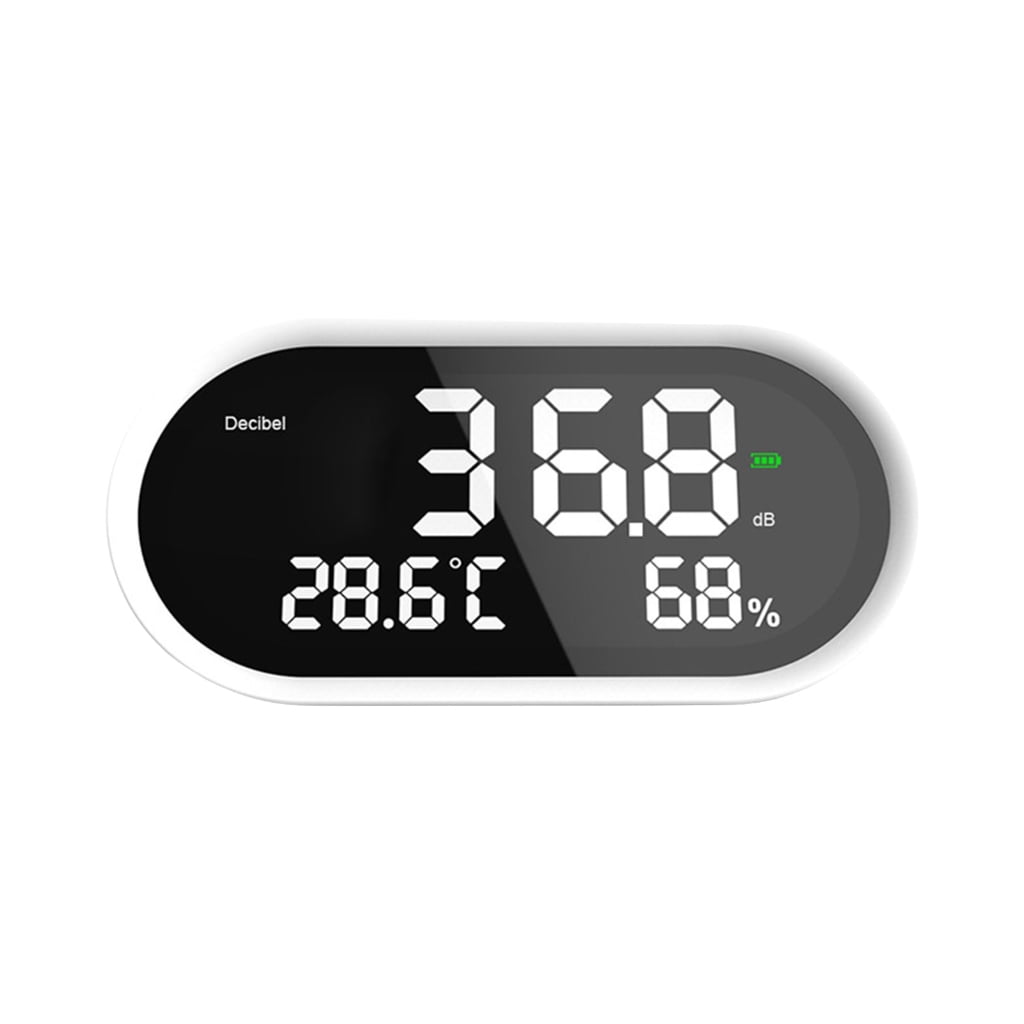Air Tester For Home Office Precise Measurement Of Temperature Humidity Noise Levels LCD Display Rechargeable