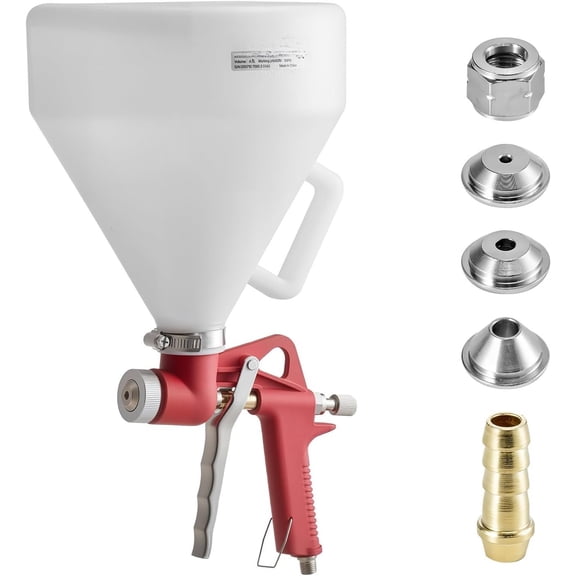 Air Texture , 1.45 Gallon Air Hopper , Professional Drywall Texture Painting Sprayer with 3 Nozzles (3.5mm, 6mm, 8mm) for Popcorn, Knockdown, Orange Peel Textures