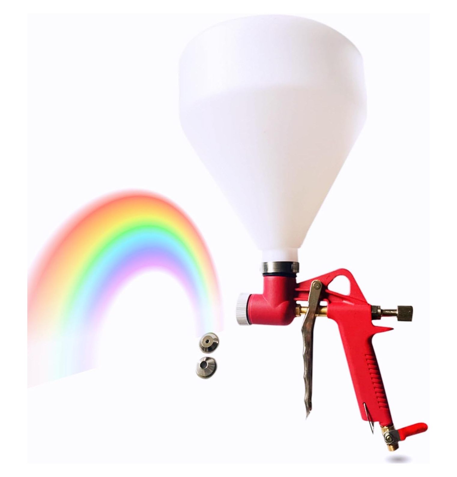 Air Texture Spray Gun with 3 Size Nozzles Drywall Texture Sprayer for