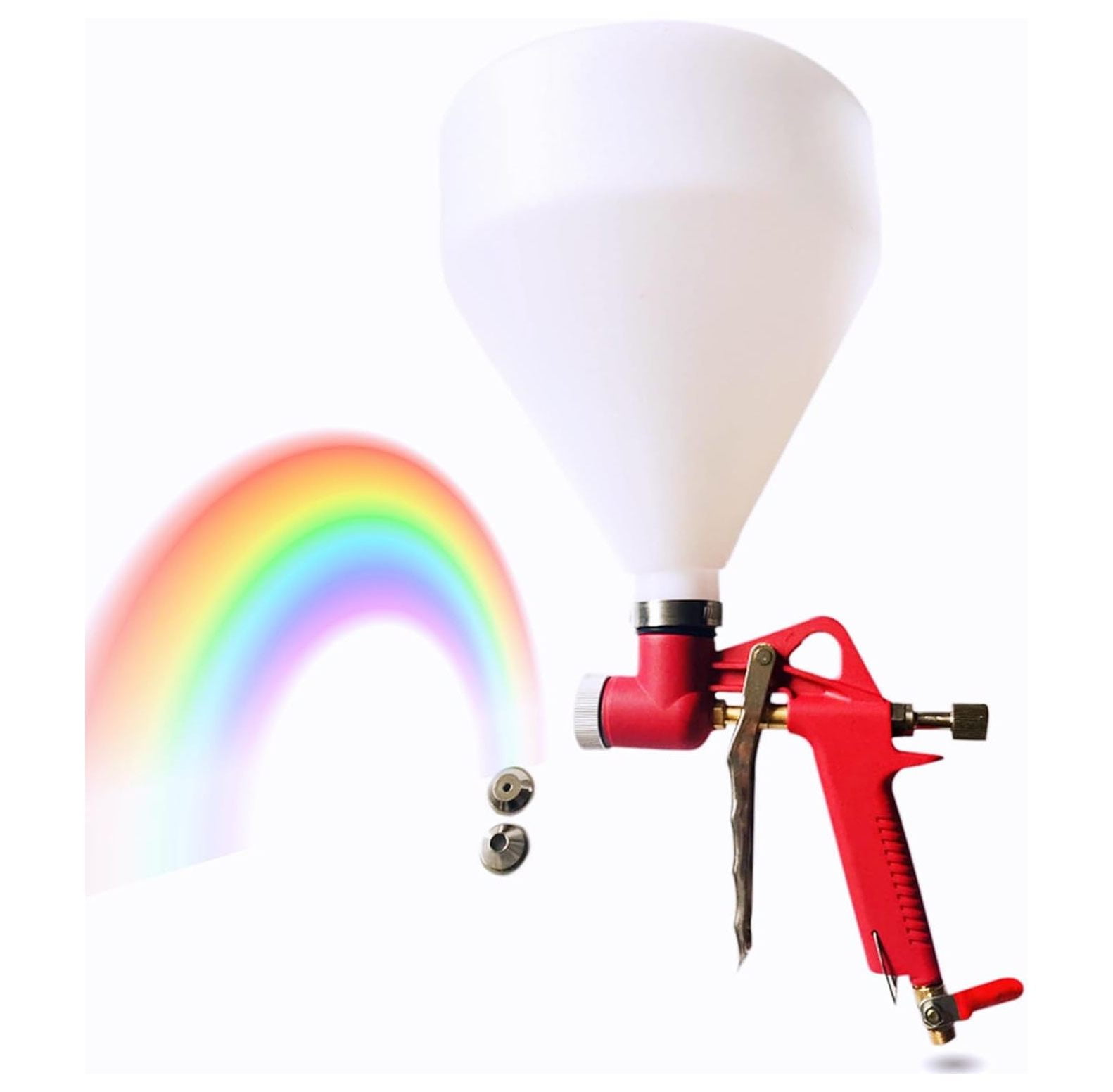 Air Texture Spray Gun with 3 Size Nozzles Drywall Texture Sprayer for