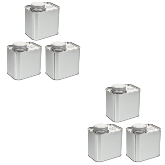 Air Tight Jars Kitchen Canisters Coffee 6 Pcs Metal Container with Lid Containers Tinplate Bean Powder