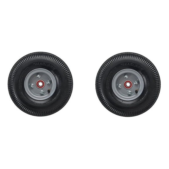 Air Tire 10" x 3.5" Pneumatic Wheel For Hand Truck 121060 (2 Pack)