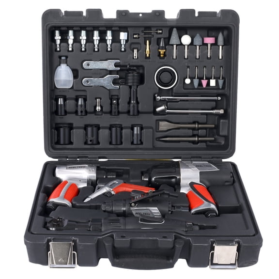 Air Tool Accessory Kit 44pc - Impact Wrench, Ratchet, Grinder, Hammer, Gun, Chuck, Gauge