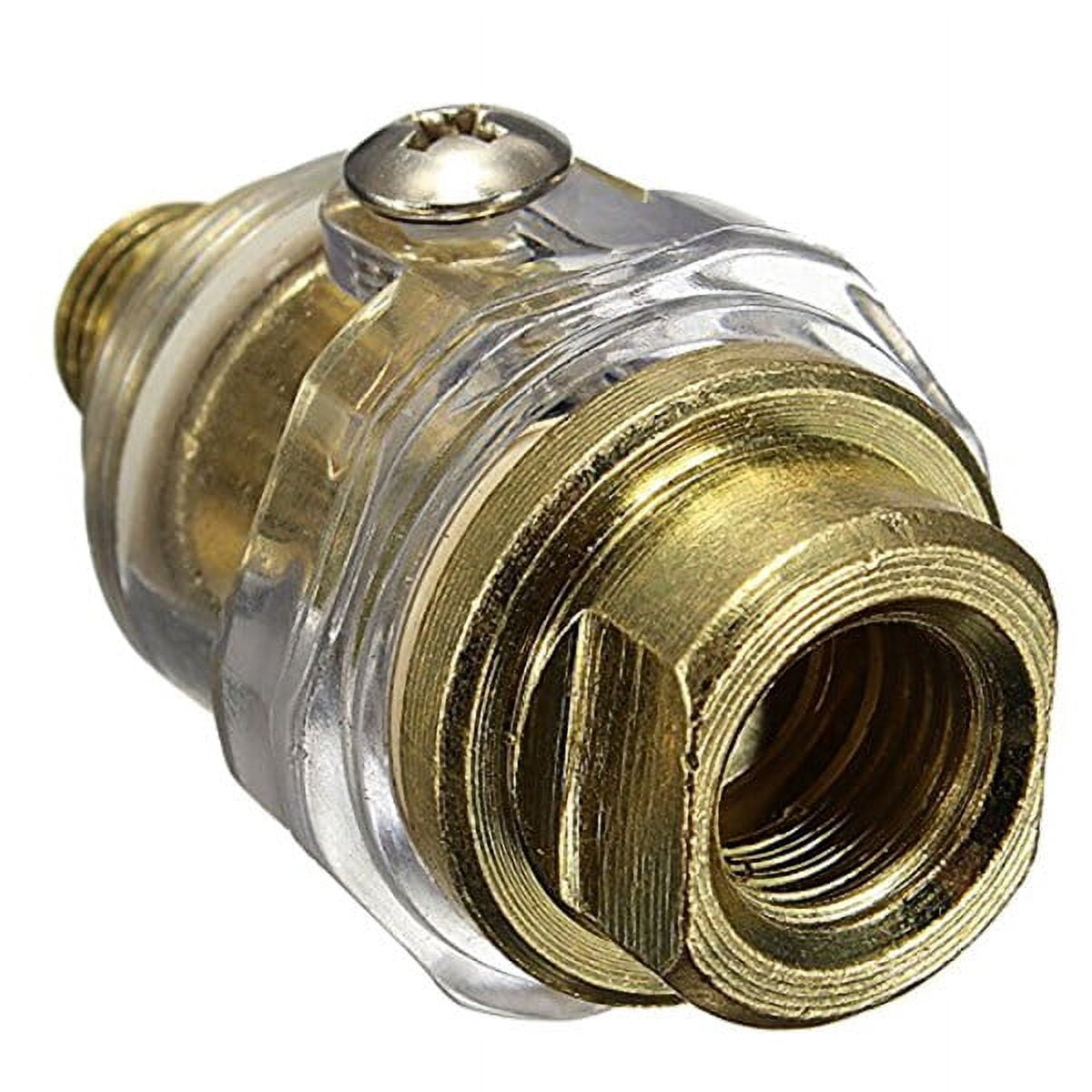 Air Tools Rust Prevention Golden Color Mini Compressor Inline Oiler 1/4 Inch Lubricator