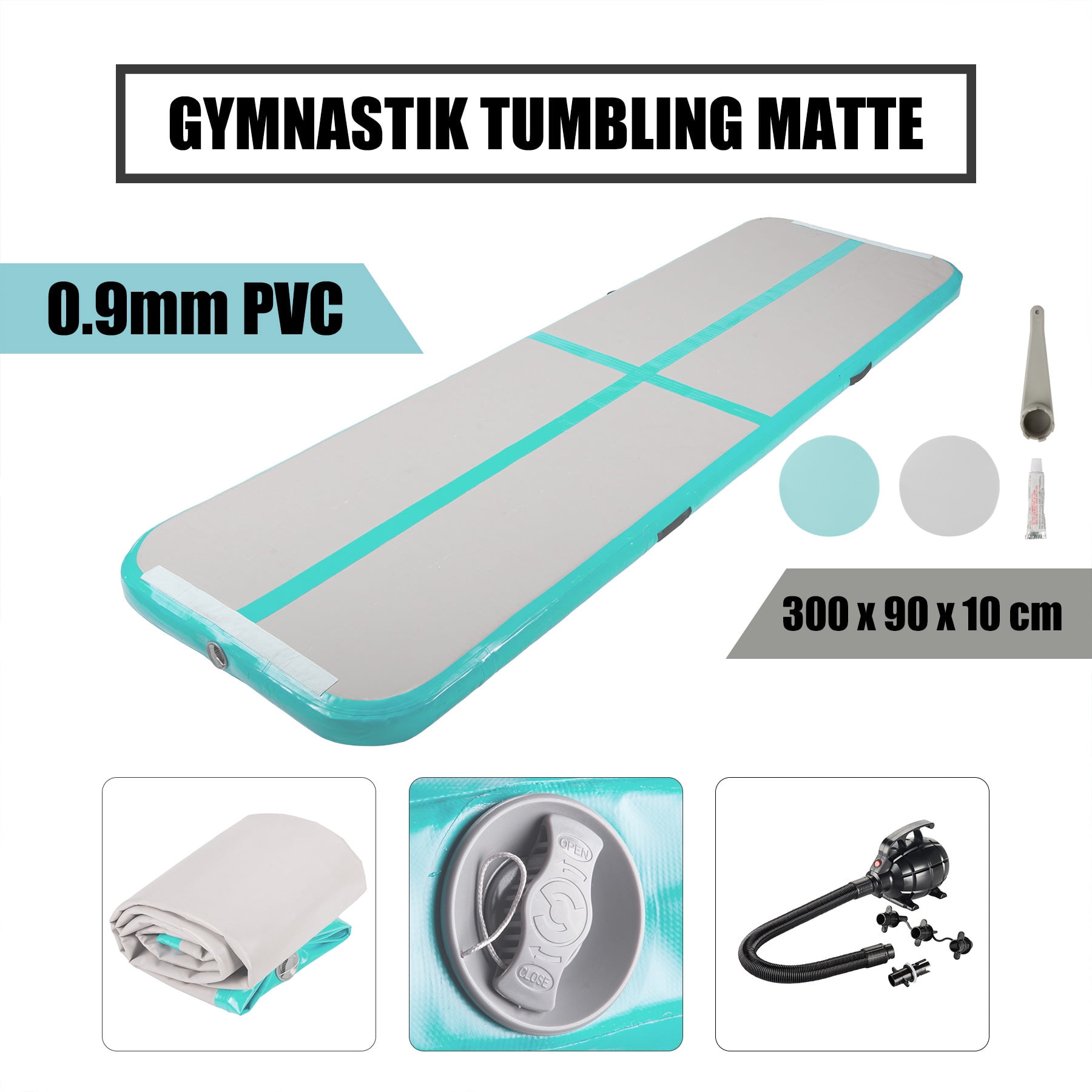Air Track Inflatable Home Gymnastics Tumbling Mat Drop Stitch PVC Quick Fill
