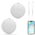 thumbnail image 1 of Air Tracker, AYAMAYA Bluetooth Keys Finder with Sling Lightweight Item Locator Compatible with Apple Find My (iOS Only), Key, Luggage and Pets(2 Pack), 1 of 8