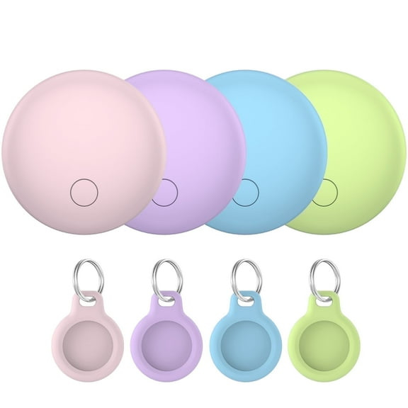 Air Tracker, Bluetooth Tracker Tag-4 Pack, Item Finder Works with Find My App (iOS Only), Smart Tag for Keys/Wallets/Luggage, Replaceable Battery, IP68 Waterproof, Worldwide Tracking, FCC Approved