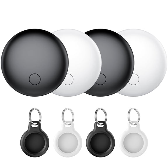 Air Tracker, Bluetooth Tracker Tag-4 Pack, Item Finder Works with Find My App (iOS Only), Smart Tag for Keys/Luggage/Wallets, Replaceable Battery, IP68 Waterproof, Worldwide Tracking, FCC Approved