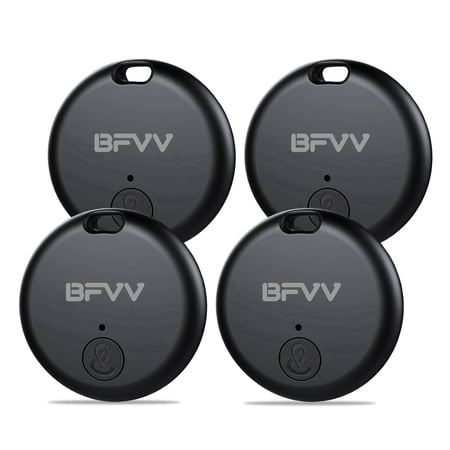 BFVV Bluetooth Trackers 4-Pack - 3-in-1 GPS/Recording/Selfie Remote, Bluetooth 5.0, iOS & Android Compatible, 30m Range, 88dB Alar