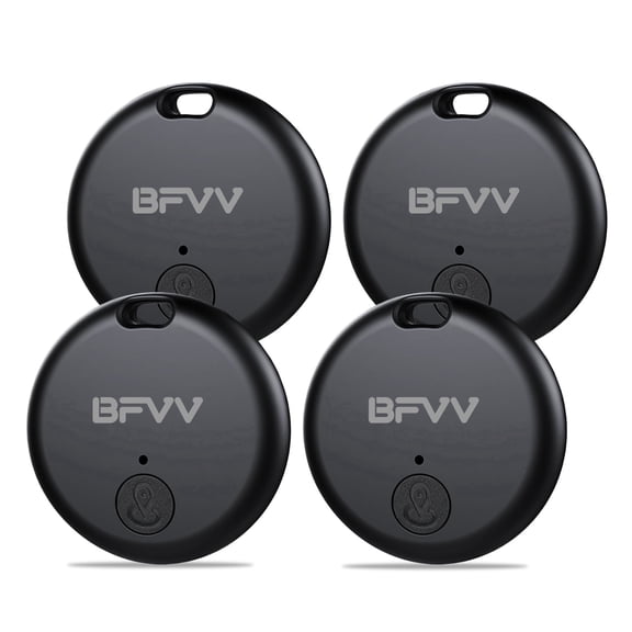 BFVV Bluetooth Trackers 4-Pack - 3-in-1 GPS/Recording/Selfie Remote, Bluetooth 5.0, iOS & Android Compatible, 30m Range, 88dB Alar