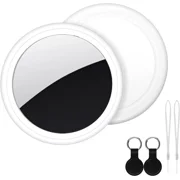 Air Tracker Tag 2 Pack [معتمد من Apple MFi] مع Find MyiOS فقط،مكتشف المفاتيح بدون الحاجة إلى تطبيق، مقاوم للماء، وضع الاستعداد لمدة 365 يومًا، حقيبة مفاتيح المحفظة، جهاز تعقب الأمتعة