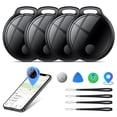 thumbnail image 1 of Air Tracker Tags-4 Pack: Bluetooth Item Finder, Item Locator Compatible with Apple Find My APP (iOS Only) Replaceable Battery, IP68 Waterproof, Bluetooth Tracker for Luggage/Bags/Keys, FCC Approved, 1 of 11