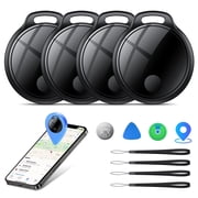 Air Tracker Tags-4 Pack: Bluetooth Item Finder, Item Locator Compatible with Apple Find My APP (iOS Only) Replaceable Battery, IP68 Waterproof, Bluetooth Tracke