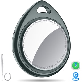 Air Tracker Tags-1 Pack [Apple MFi Certified] Pair with Apple Find My (iOS Only) Bluetooth Smart Tracker with Replaceable Battery, IPX7 Waterproof Item Finder for Keys, Bags, Wallets, and Luggage.