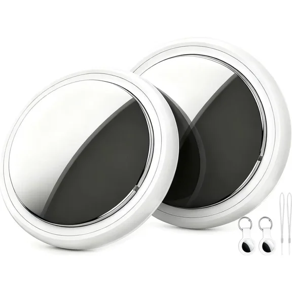 Air Tracker Tags - 2 Pack, Bluetooth Tracker for iPhone ipad Find My(iOS Only),Key Item Finder Locator with Sound, Smart Luggage Tag for Suitcases Keys/Bags/Pets/Wallet/Backpack,Battery Replaceable