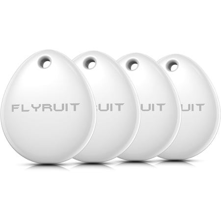 Air Tracker Tags-4 Pack for Find My (iOS Only), Official MFi Certified, Smart Bluetooth Key Finder, Tracking Device for iPhone, Mini Finder Locator for Luggage, Backpack, Wallet, Bags, eBike