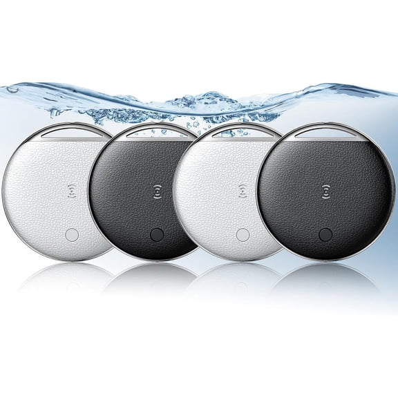 Air Tracker Tags-4 Pack, Smart Tag Work Compatible with Find My (iOS Only), Bluetooth Tag Item Finders IP68 Waterproof Replaceable Battery for Wallet, Luggage, Backpack, Key