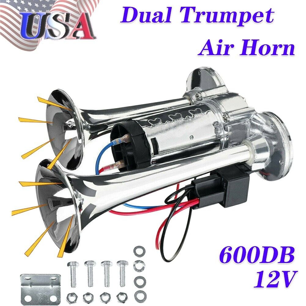 Air Train Horn Kit for Truck Car 600DB 12V Electric Trains Horns Super