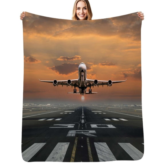 Air Travel Flannel Blanket Warm Soft Bedding Throws Winter Camping Chair Sofa Bed