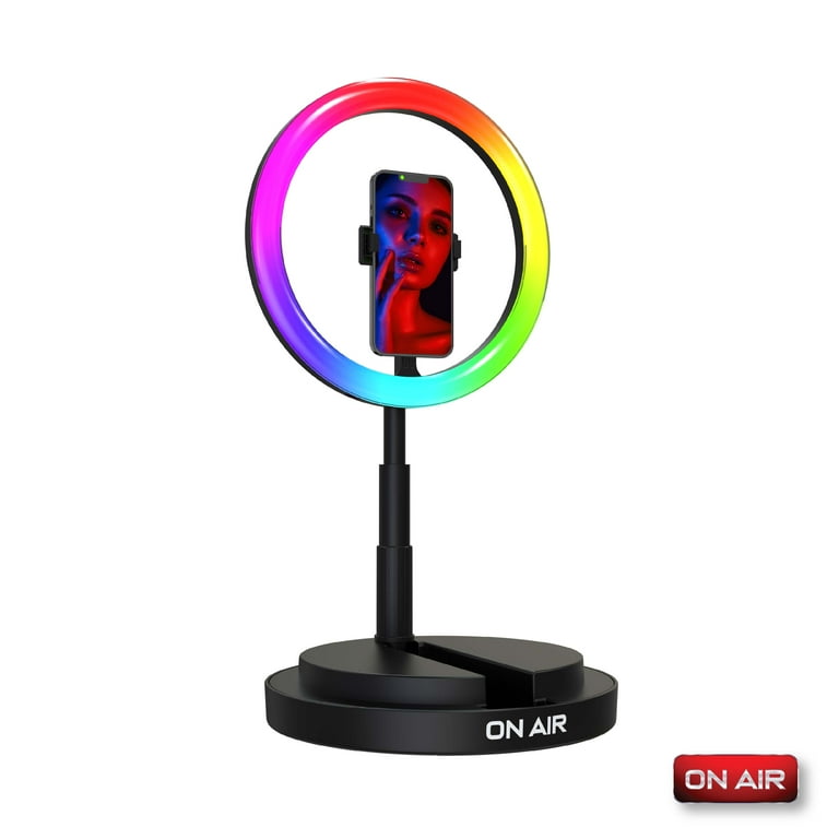 On Air Travel Pro RGB Ring Light, USB-Powered Collapsible 10 in