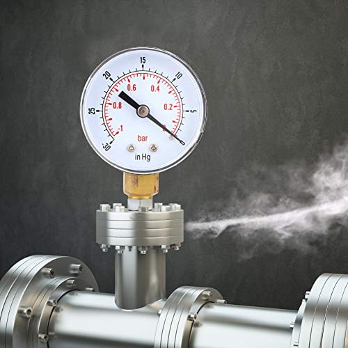Vacuum Gauge, 1/8 BSPT Vacuum Gauge Air Vacuum Oil Gauge Air Gauge Oil Vacuum Gauge For Air Water Oil