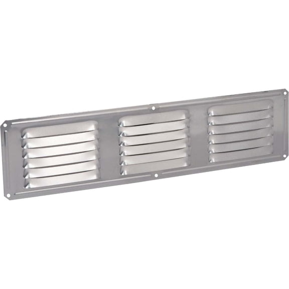 Air Vent 4 in. H X 16 in. L Mill Aluminum Undereave Vent