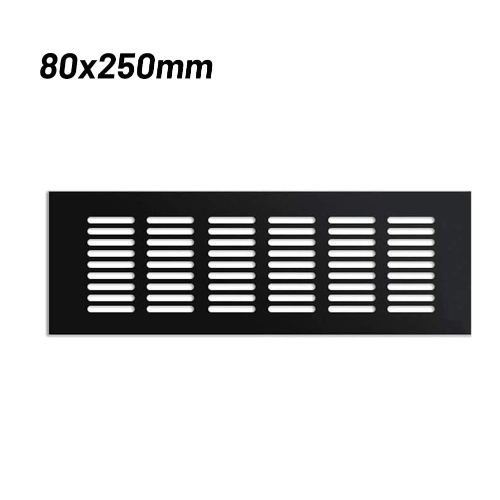 Air Vent Cover Black Ventilation Grille Rectangle Metal Louvered Grill ...