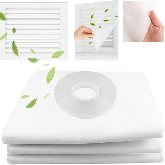 Air Vent Filter Kit,Tutuviw Household Dusting Air Vent Filter with Tape,Fan Filters,Electrostatic Cotton Filter,Particles Air Vent Filter for Captures Dirt/Dust/Pollen Size (79x39 in, Free Cutting)