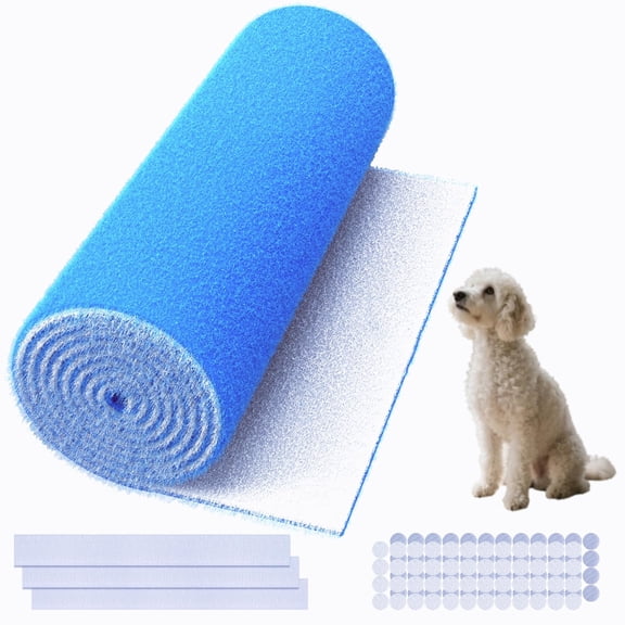 Air Vent Filters, 20"X120" Cut to Size Air Filter Material, MERV 8 Electrostatic Air Filter Roll, Blue & White Vent Filters for Home Floor, Rv Ac Vent, Ceiling, Refrigeration, HVAC Furnace Vent, Etc