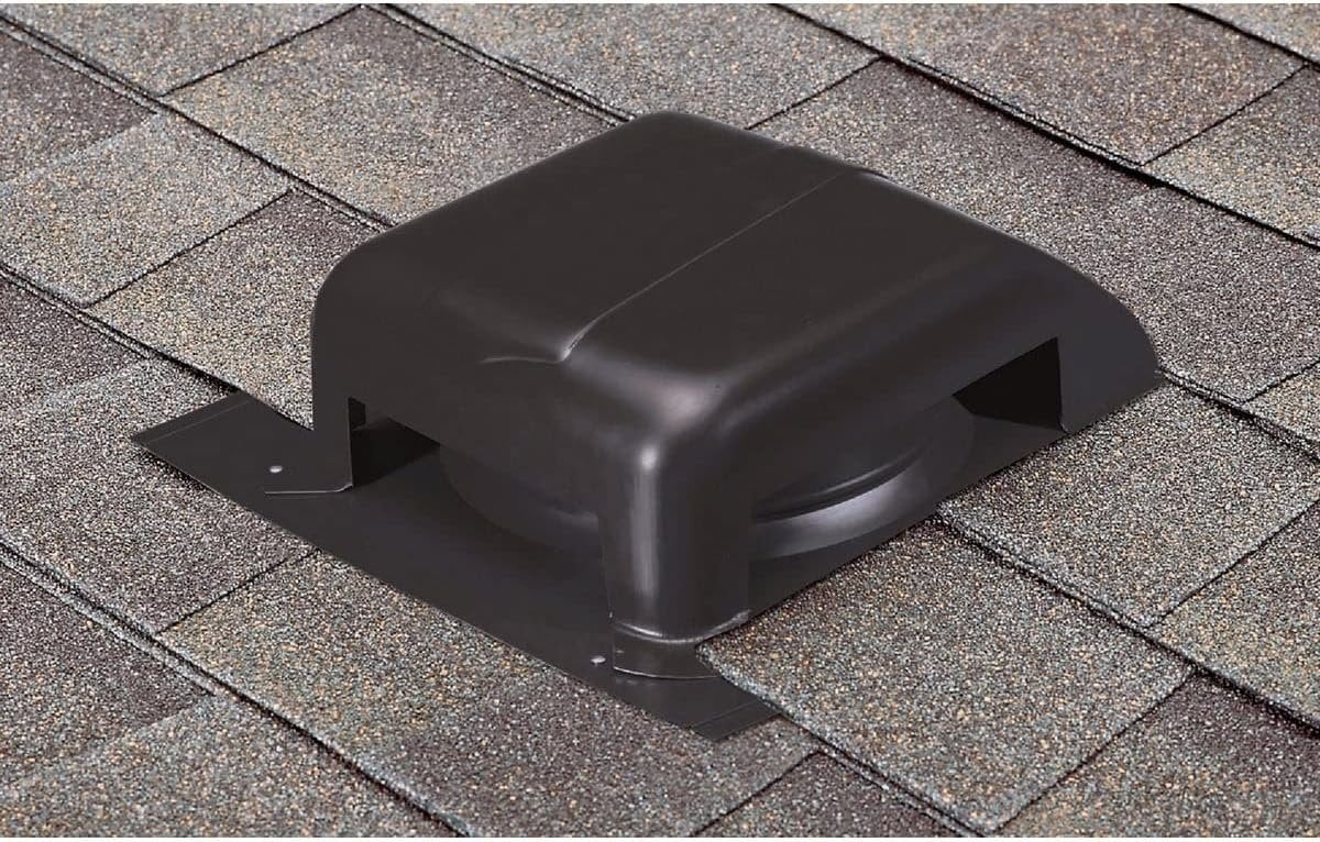 Air Vent RVG40010 Slant Roof Vent, Galvanized, Black, Round, 7-1/2-In. Opening - Quantity 9