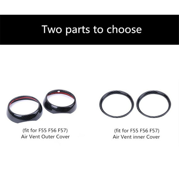 Air Vent Ring Outlet Cover Carbon Fiber Shell Housing Sticker For Mini Cooper 4x