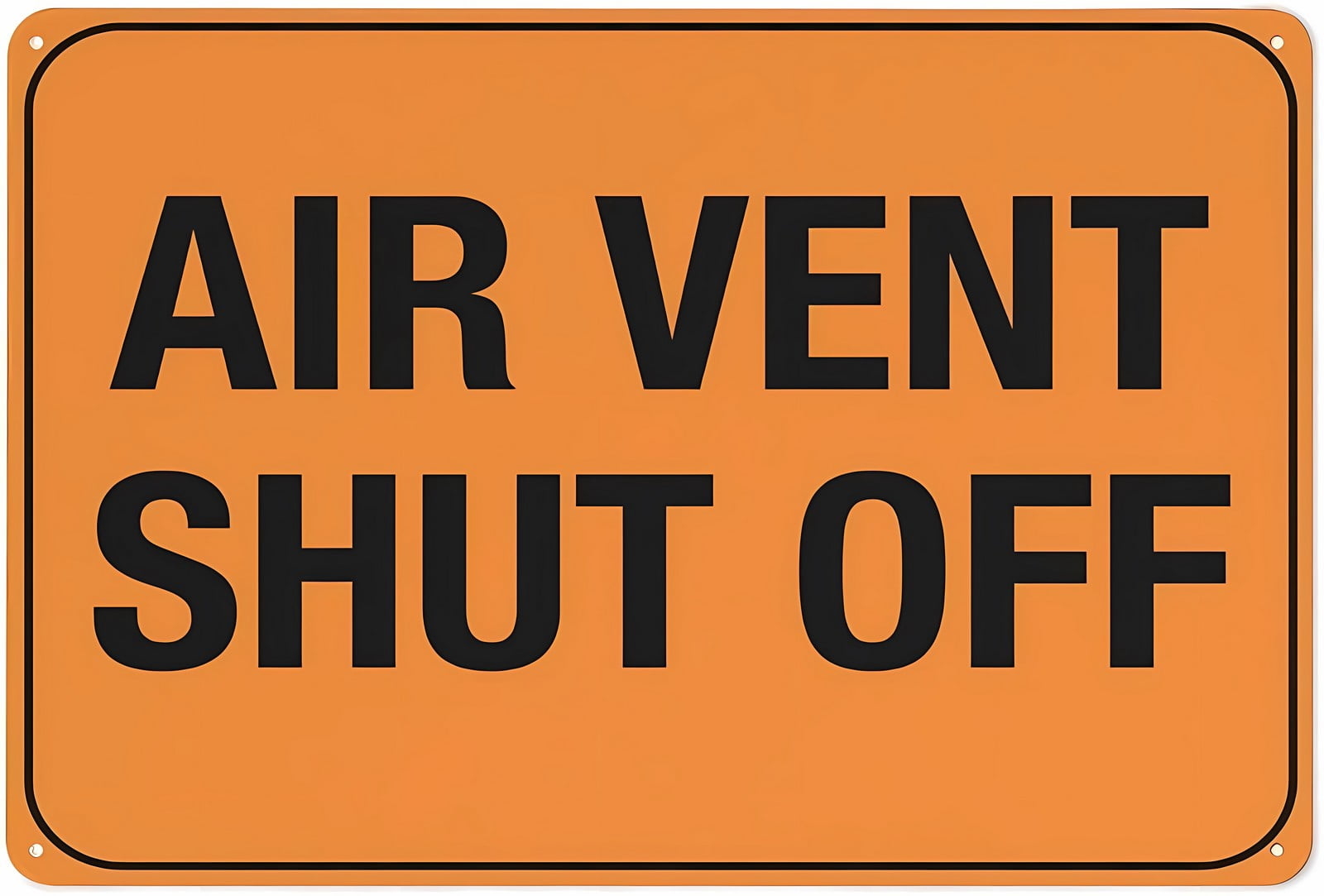 Vent Open Sign Air Vent Shut Off Sign 12 x 8 Inches - Reflective Aluminum Metal, With ...