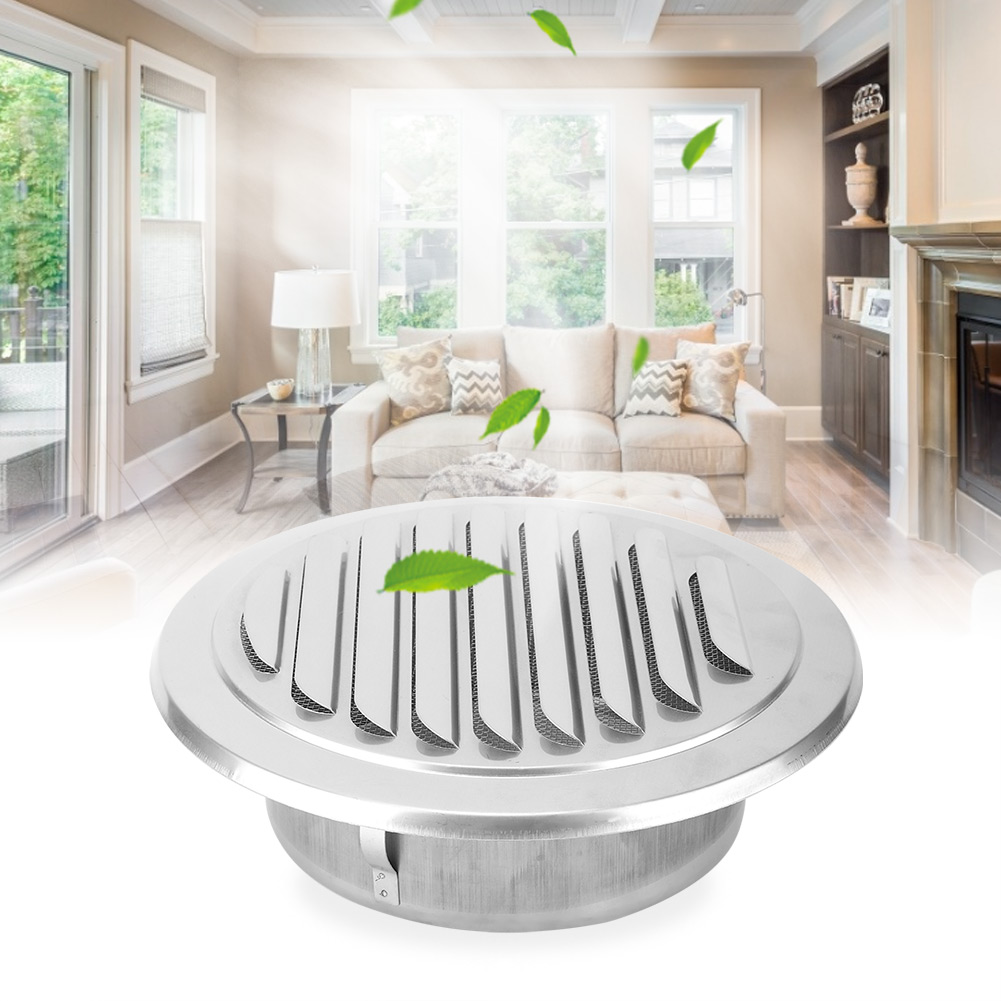Air Vent, Stainless Steel Flat Round Air Outlet Air Vent Air Grilles
