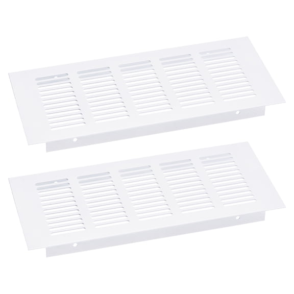 Air Vents Cover, 2Pack 225 x 80mm Aluminum Alloy Mesh Air Return Vent Cover, Louvered Ventilation Grille (White)