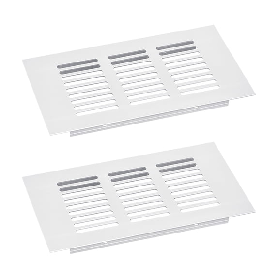 Air Vents Cover, 2Pcs 150 x 80mm Aluminum Alloy Mesh Air Return Vent Cover, Louvered Ventilation Grille (Silver)